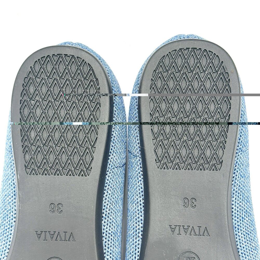 VIVAIA Michelle 2.0 Chic Pointed Toe Bow Loafers Denim Blue Chambray Flats EU 36 - Picture 9 of 10